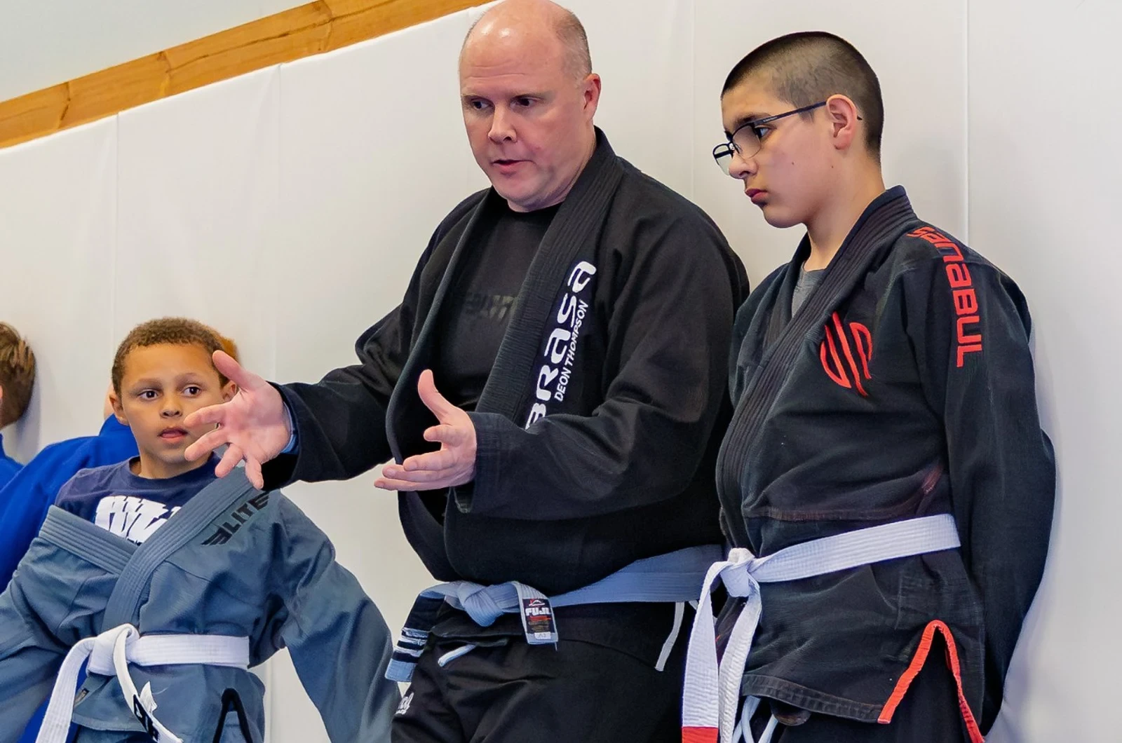 Kids grappling at Jits 56 Brazilian Jiu-Jitsu