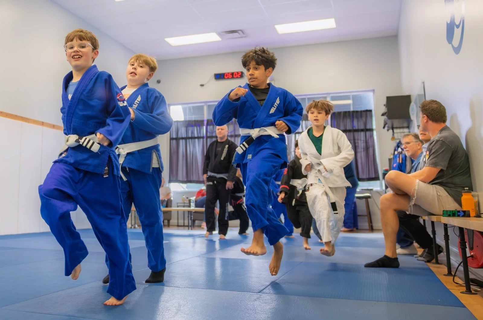 Kids martial arts class at Jits 56 Brazilian Jiu-Jitsu